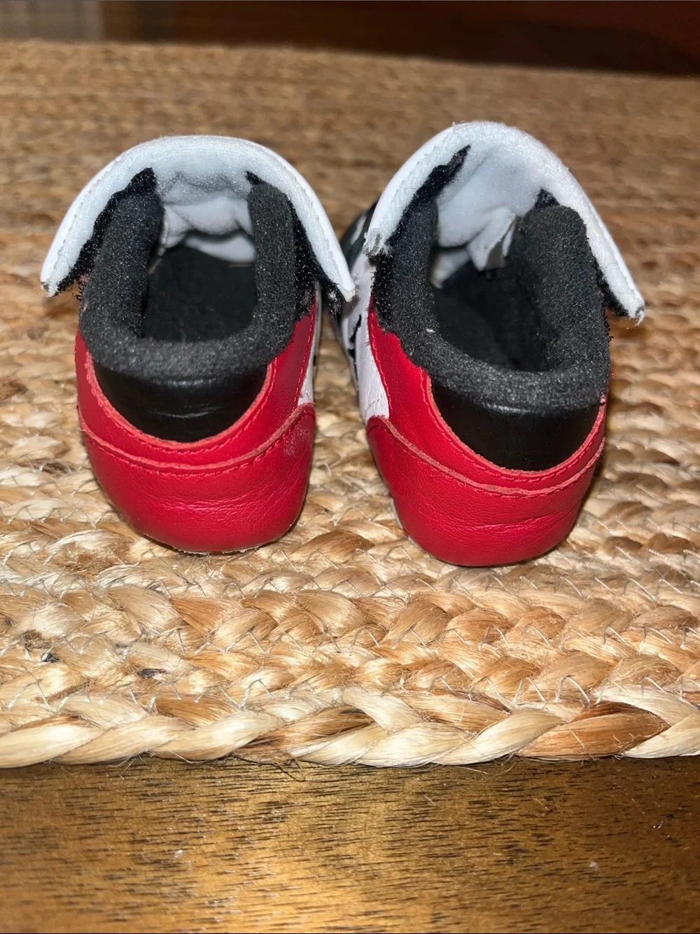 Air Jordan Infant 3c Sneakers in White, Black & Red Accent